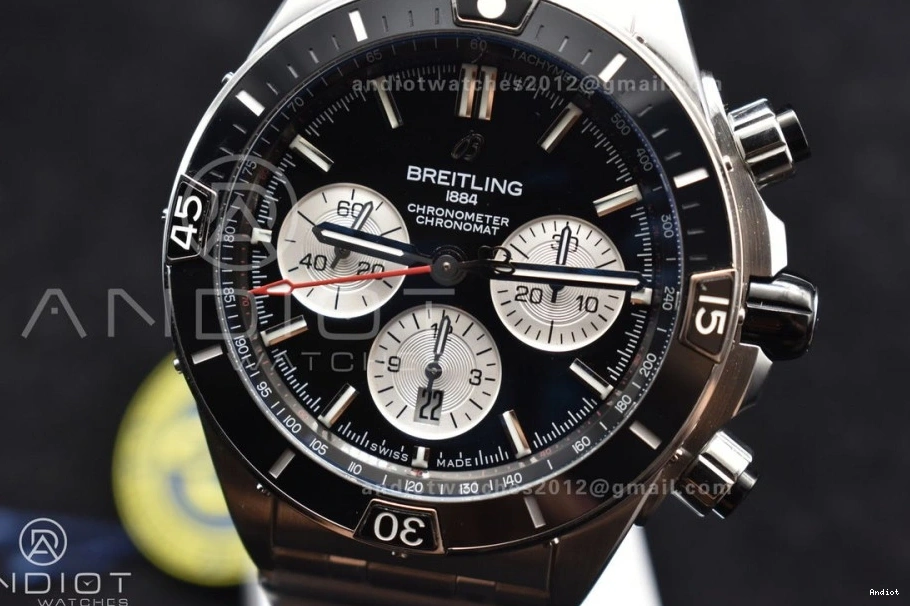 B01 Chronomat Best Bracelet Edition on Dial A7750 SS 1:1 Black 44mm SS BLSF 0423